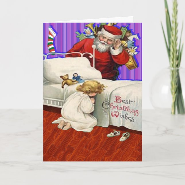 A Child's Prayer for Christmas Holiday Card (Front)