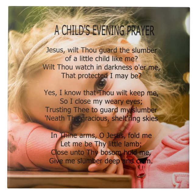 A CHILD'S PRAYER TILE (Front)