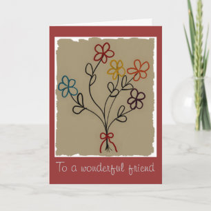 A Child's Rainbow Bouquet Birthday Card
