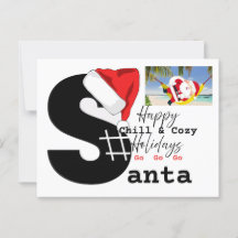 A Chill &Cosy Santa on a beach & game letter