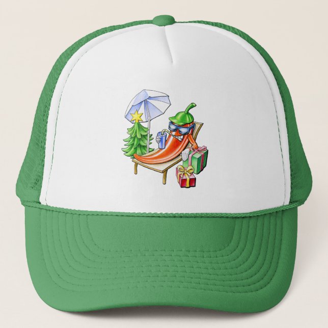 A Chilli Christmas At The Beach Trucker Hat (Front)