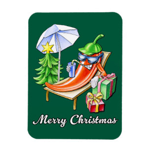 A Chilli Merry Christmas under Sunshade and Tree Magnet