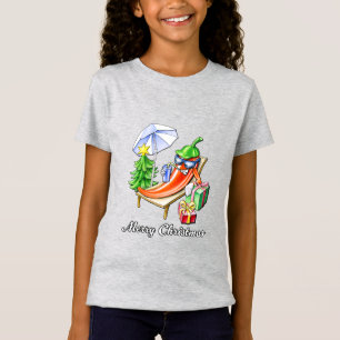 A Chilli Merry Christmas under Sunshade and Tree T-Shirt