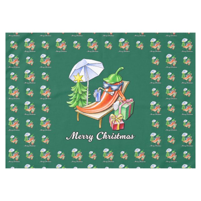 A Chilli Merry Christmas under Sunshade and Tree Tablecloth (Front (Horizontal))