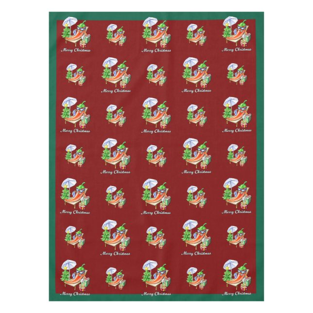 A Chilli Merry Christmas under Sunshade and Tree Tablecloth (Front)