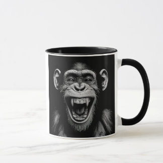 A chimpanzee died of laughter. mug