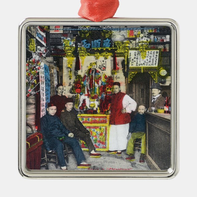 A Chinatown SceneHanford, CA Metal Tree Decoration (Front)