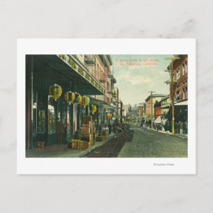 A Chinatown Street Scene Postcard