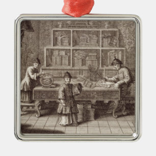 A Chinese Calligraphy Shop, from an account of the Metal Tree Decoration