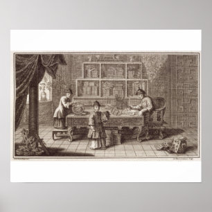 A Chinese Calligraphy Shop, from an account of the Poster