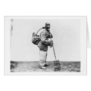 A Chinese day labourer, c.1870 (b/w photo)