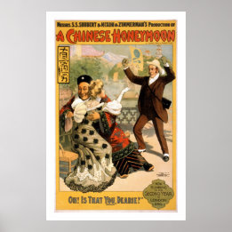A Chinese Honeymoon Vintage Theatre Poster