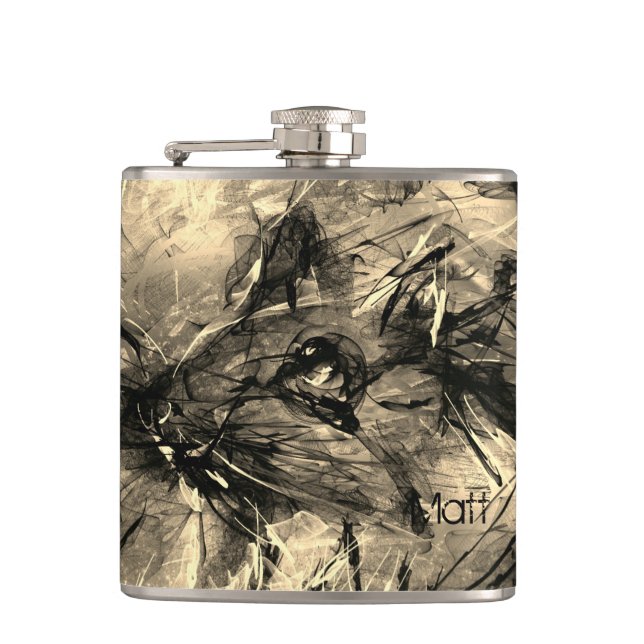 A Chinese Rat Year 2020 Zodiac Birthday Name Flask (Front)