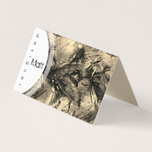 A Chinese Rat Year Zodiac Birthday Folded BC Business Card (Front)