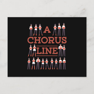 A Chorus Line Choir Music Singer Musician Gift Postcard