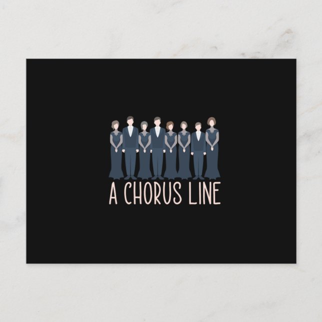 A Chorus Line Choir Singings Choral Music Gift Postcard (Front)