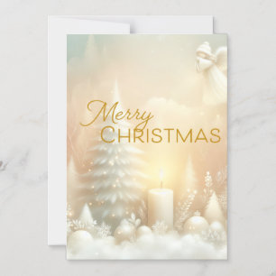 A Christmas Angel Fantasy Snowy Landscape Magnetic Invitation