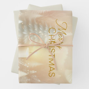 A Christmas Angel Fantasy Snowy Landscape Wrapping Paper Sheet