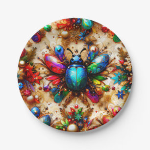 A CHRISTMAS BEETLE'S CHRISTMAS ~ Cute ~ Paper Plate