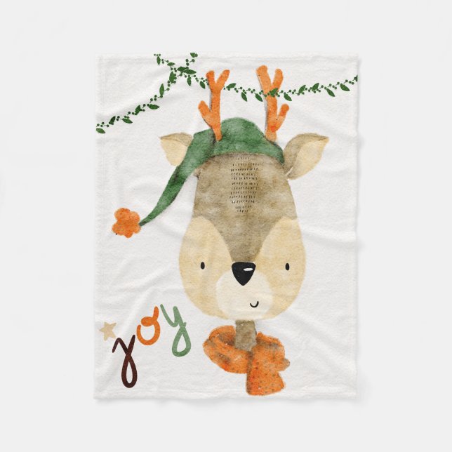 A Christmas blanket is looking for a baby to wrap. (Front)