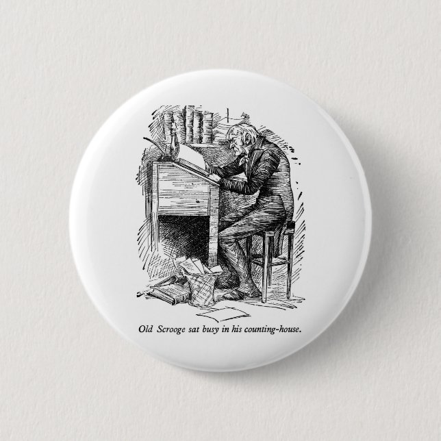 A Christmas Carol 6 Cm Round Badge (Front)
