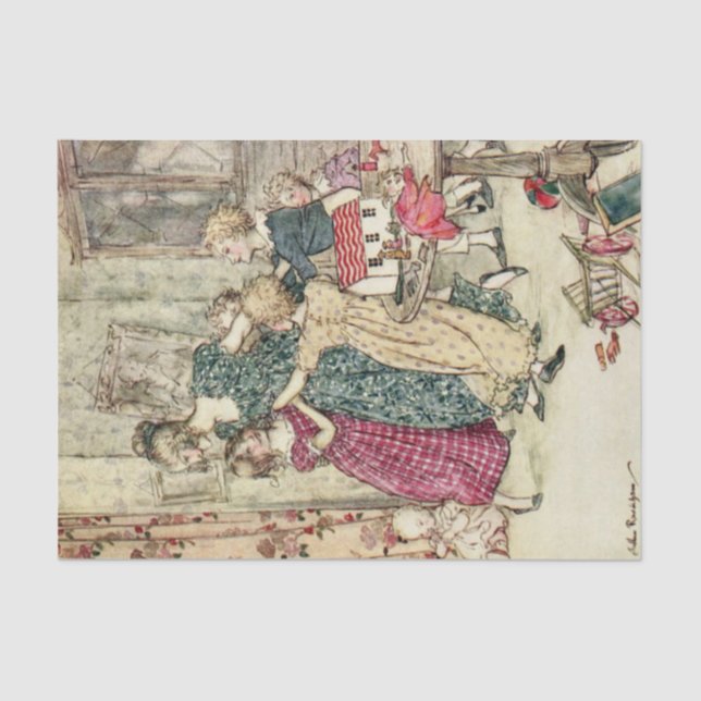 A Christmas Carol A Flushed and Boisterous Group Tissue Paper (Front)