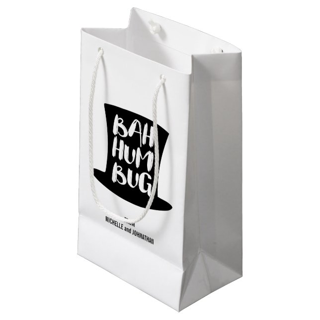 A Christmas Carol Bah Humbug Holiday Gift Bag (Front Angled)