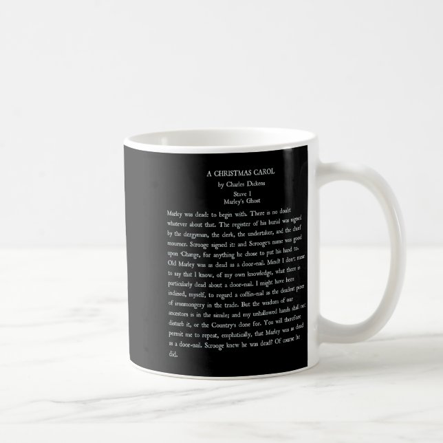 A Christmas Carol Charles Ens Book Reader Gift  Coffee Mug (Right)