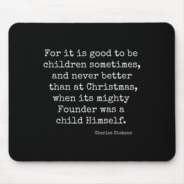A Christmas Carol Charles Ens Book Reader Quote Gi Mouse Mat (Front)