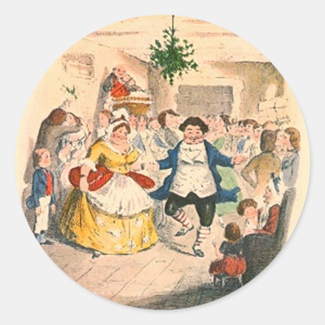 A Christmas Carol Classic Round Sticker (Front)