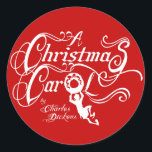 A Christmas Carol Classic Round Sticker<br><div class="desc">For fans of Charles Dickens' beloved holiday ghost story.</div>