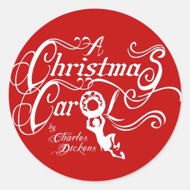 A Christmas Carol Classic Round Sticker (Front)