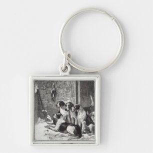 A Christmas Carol, from 'Leisure Hour', 1888 Key Ring