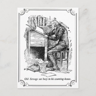 A Christmas Carol: Old Scrooge Holiday Postcard