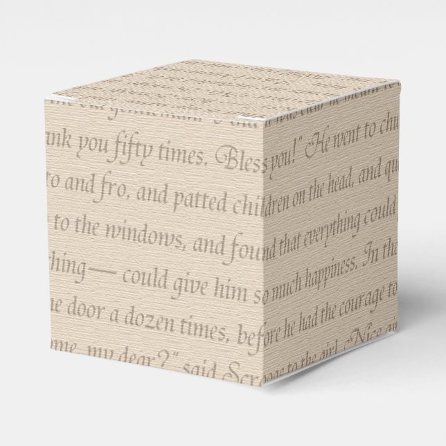 A Christmas Carol Quote Favour Box (Front Side)
