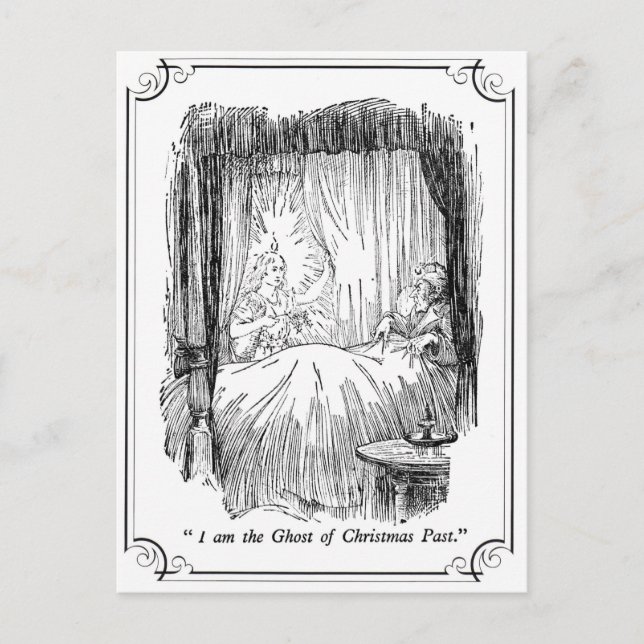 A Christmas Carol: The Ghost of Christmas Past Holiday Postcard (Front)