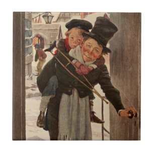 A Christmas Carol: Tim & Mr. Cratchit Tile