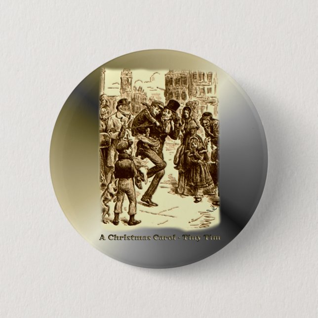 A Christmas Carol - Tiny Tim 6 Cm Round Badge (Front)