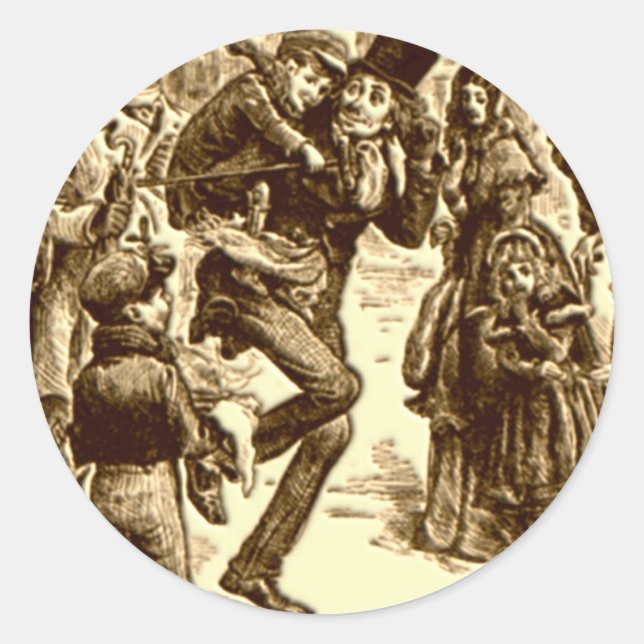 A Christmas Carol - Tiny Tim Classic Round Sticker (Front)