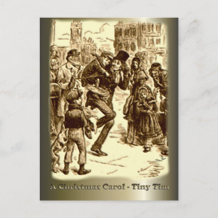 A Christmas Carol - Tiny Tim Holiday Postcard