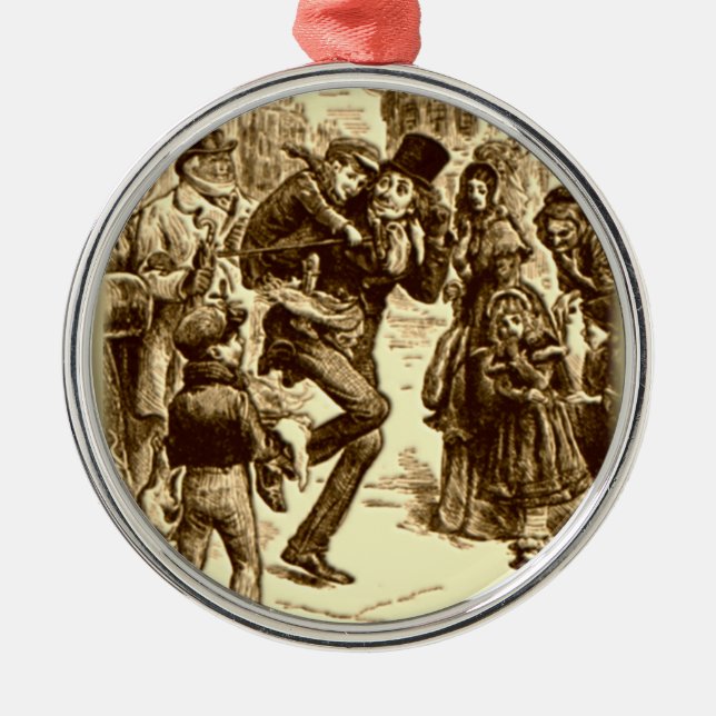 A Christmas Carol - Tiny Tim Metal Tree Decoration (Front)