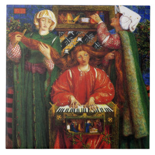 A Christmas Carol (Xmas) (Dante Gabriel Rossetti) Tile