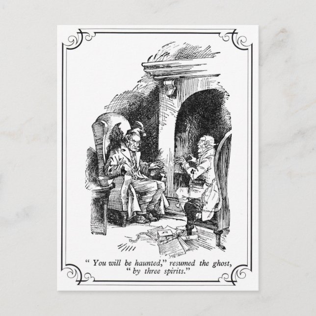 A Christmas Carol: You Will Be Haunted Holiday Postcard (Front)