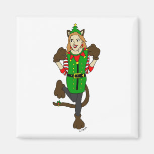 a Christmas catgirl   Magnet