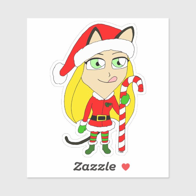 a Christmas chibi catgirl  (Sheet)