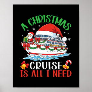 A Christmas Cruise Santa Clause With Presents Vaca Poster