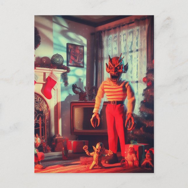 A Christmas Demons Horror Postcard (Front)