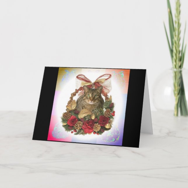 A Christmas Fat Cat Holiday Card (Front)