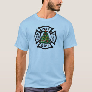A Christmas Fire Dept T-Shirt