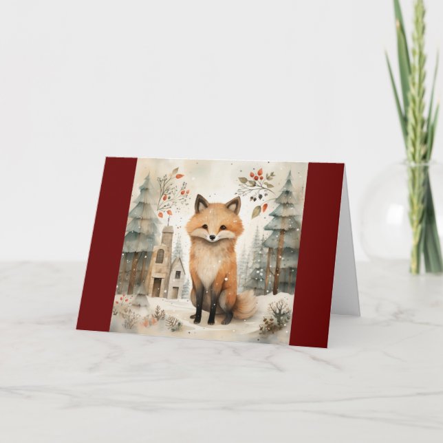 A CHRISTMAS FOX CARD FOR ANYONE (Front)
